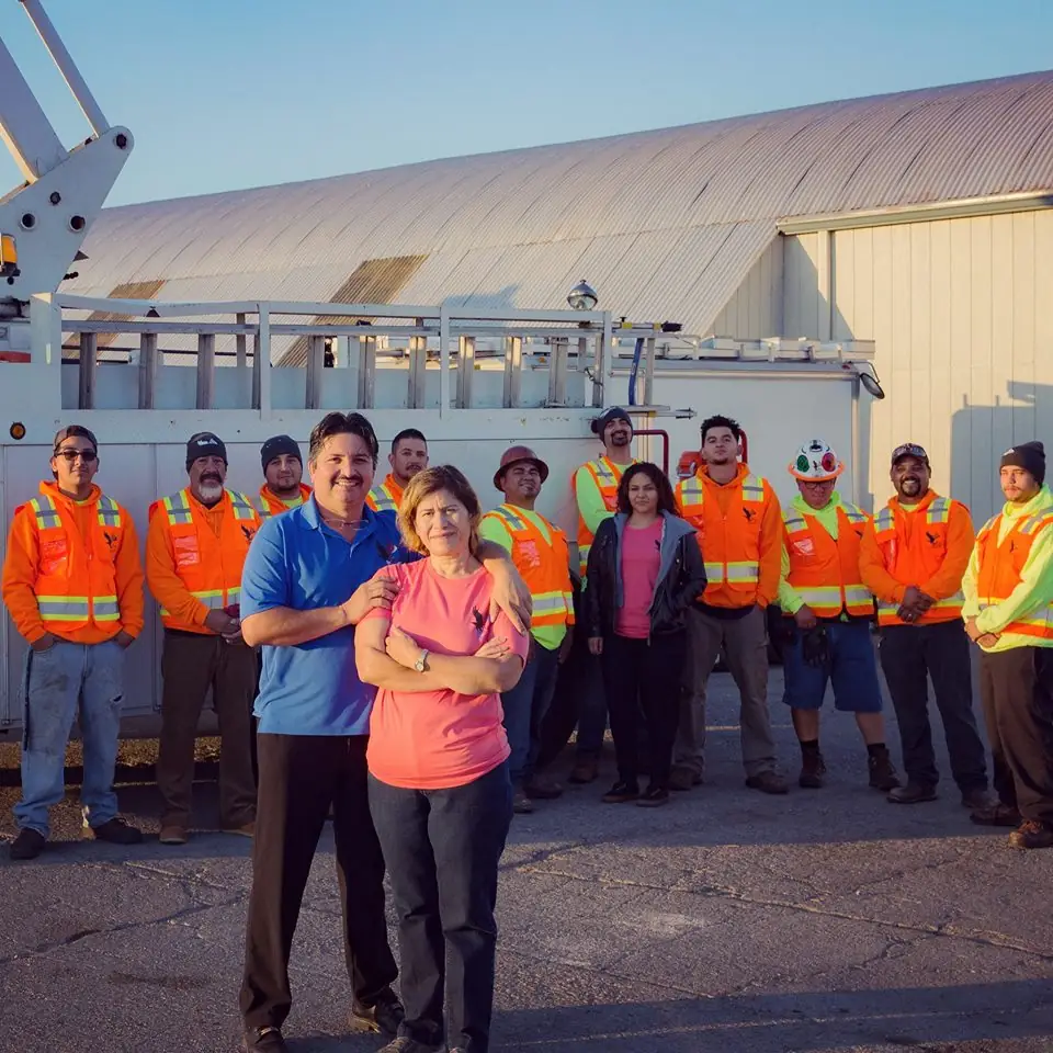 AA Sign Image team members ready for commercial signage projects