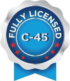 C-45 licensed sign contractor badge