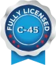 C-45 licensed sign contractor badge