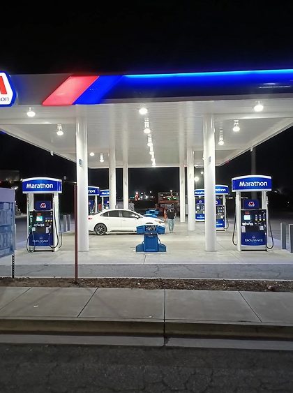 marathon gas branding