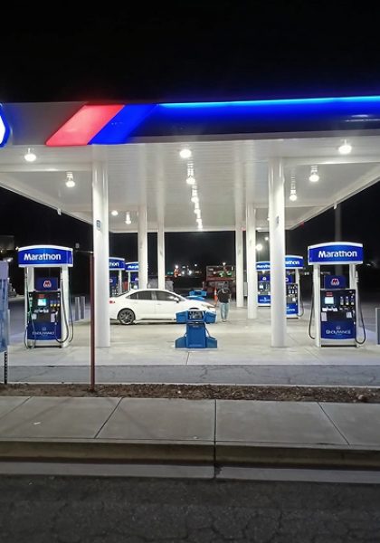 marathon gas branding