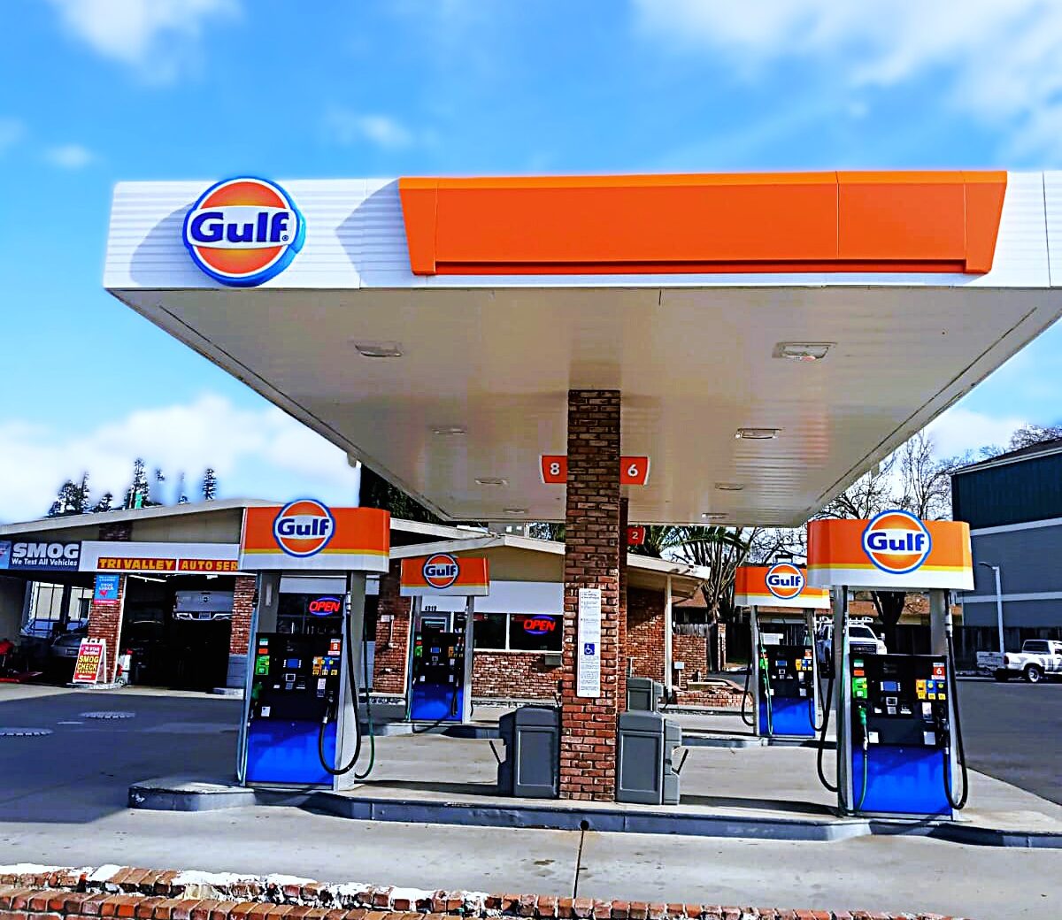 Gulf gas station brand logo
