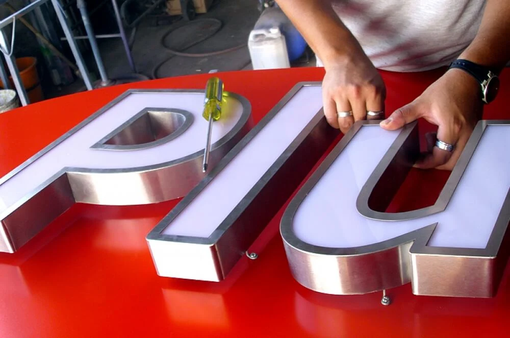 Channel letter and monument sign project by AA Sign Image